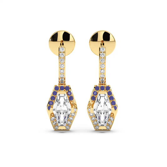Lozenge Drop Earrings