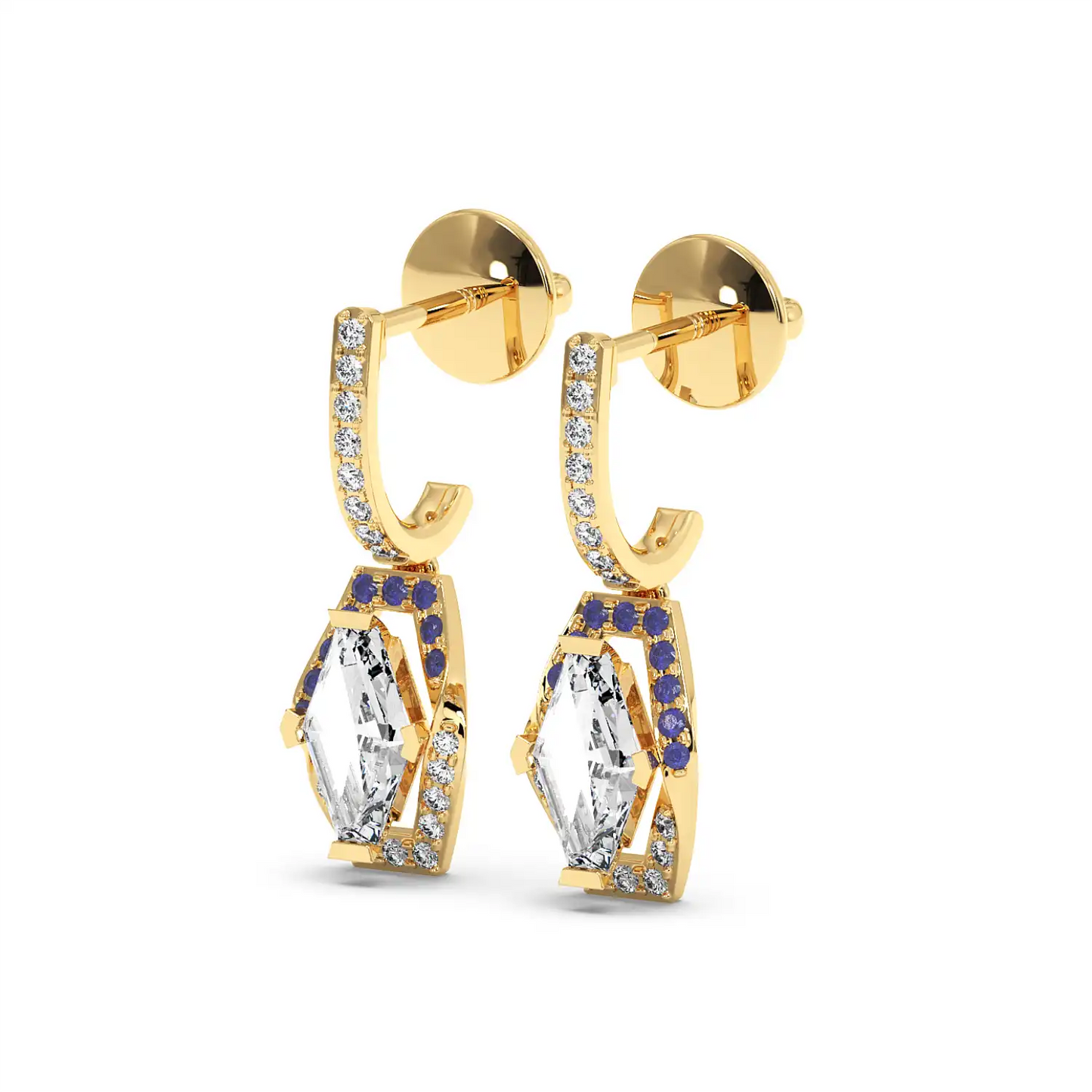 Lozenge Drop Earrings