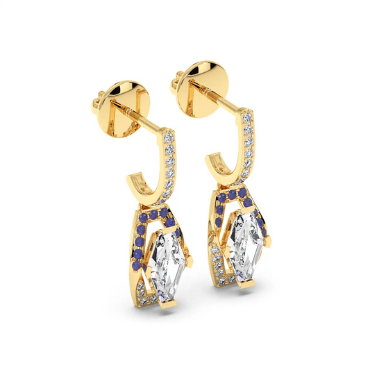 Lozenge Drop Earrings