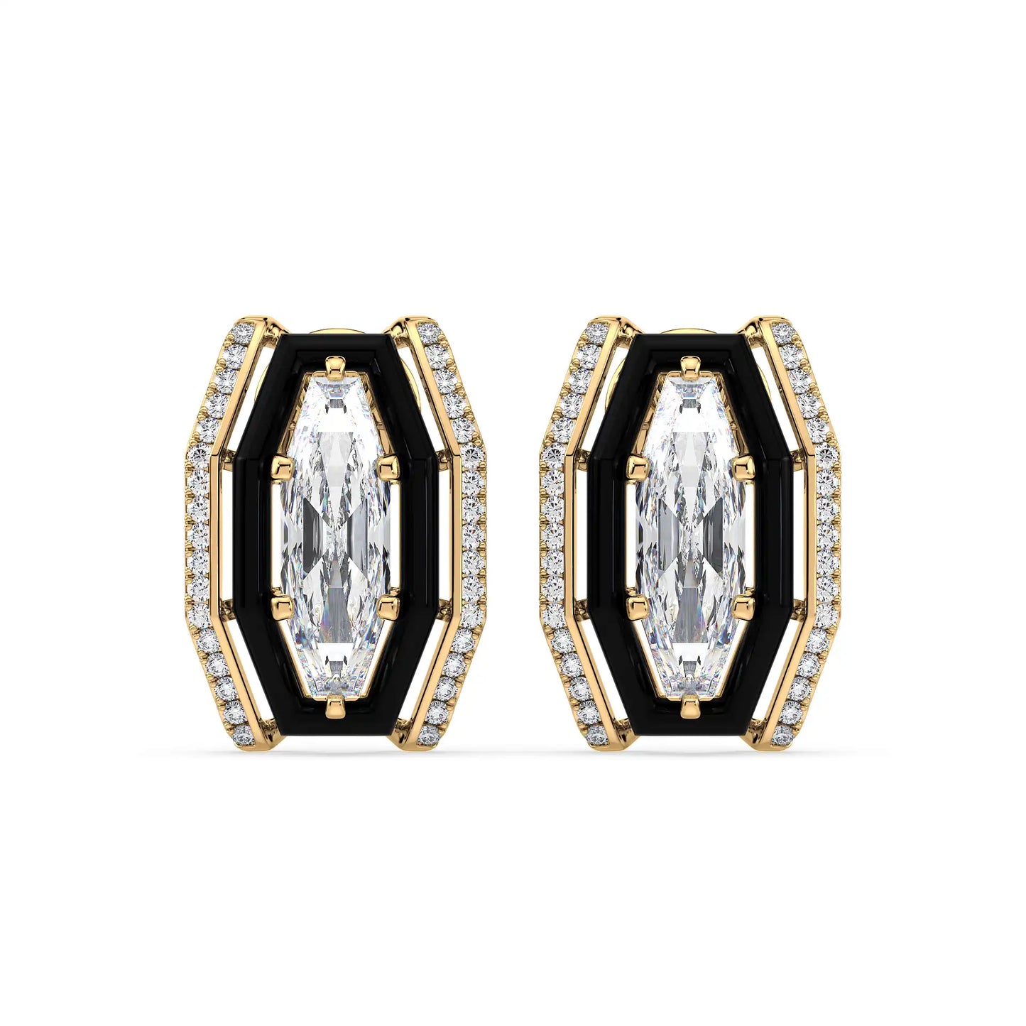 Geo Octagon Earrings