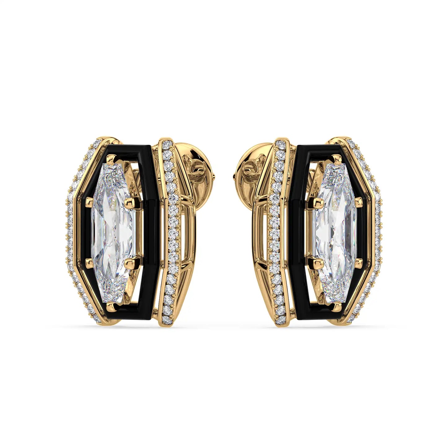 Geo Octagon Earrings