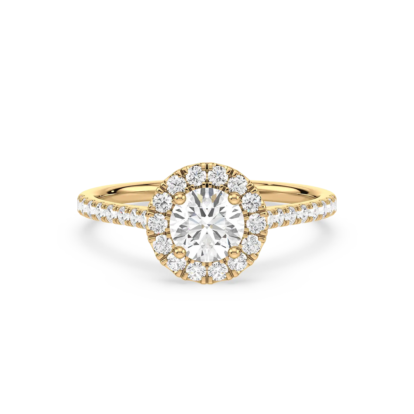 Solitaire Halo Ring - Round