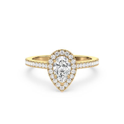 Eternal Halo Pear Ring