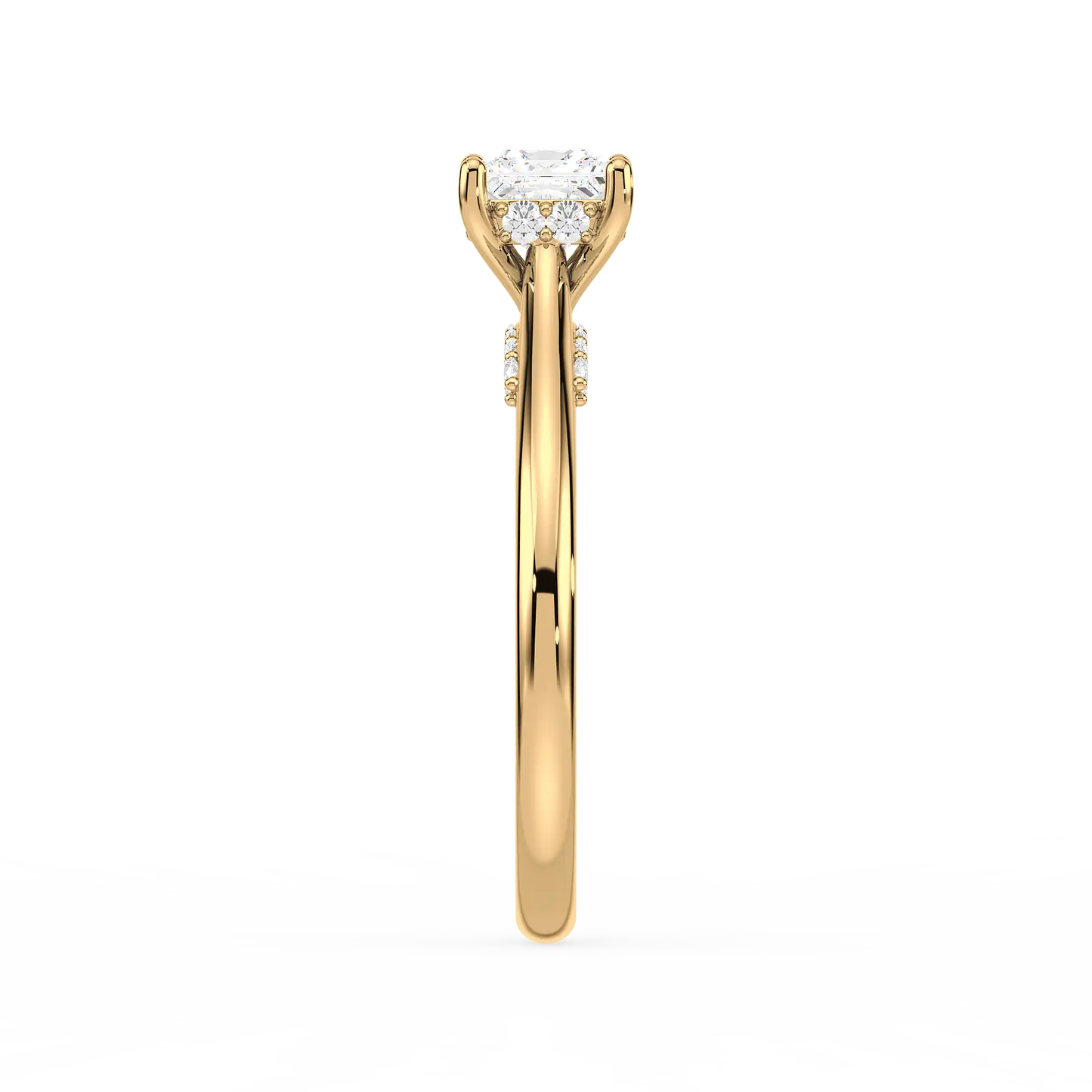 Solitaire Hidden Halo Ring - Princess
