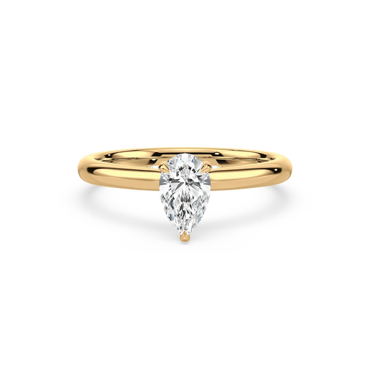 Fancy Halo Pear Ring