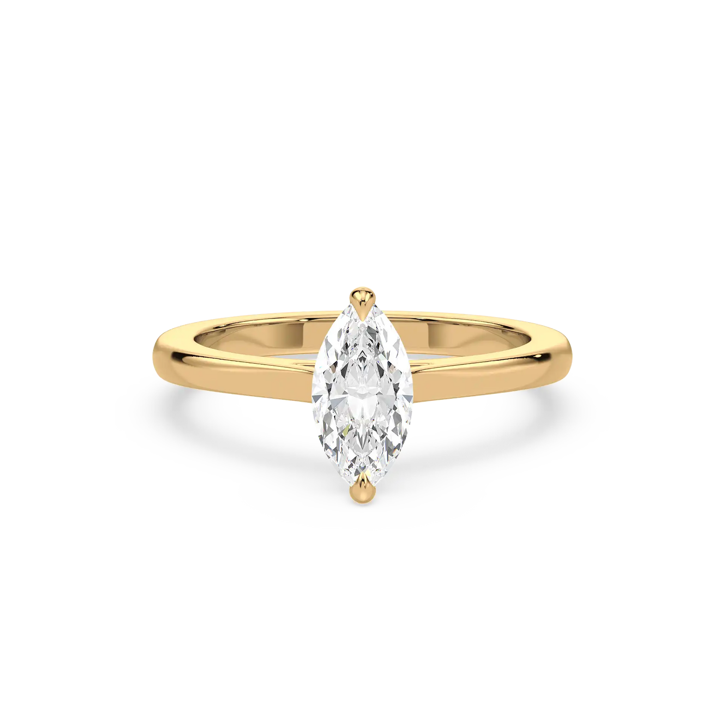 Solitaire Hidden Halo Ring - Marquise