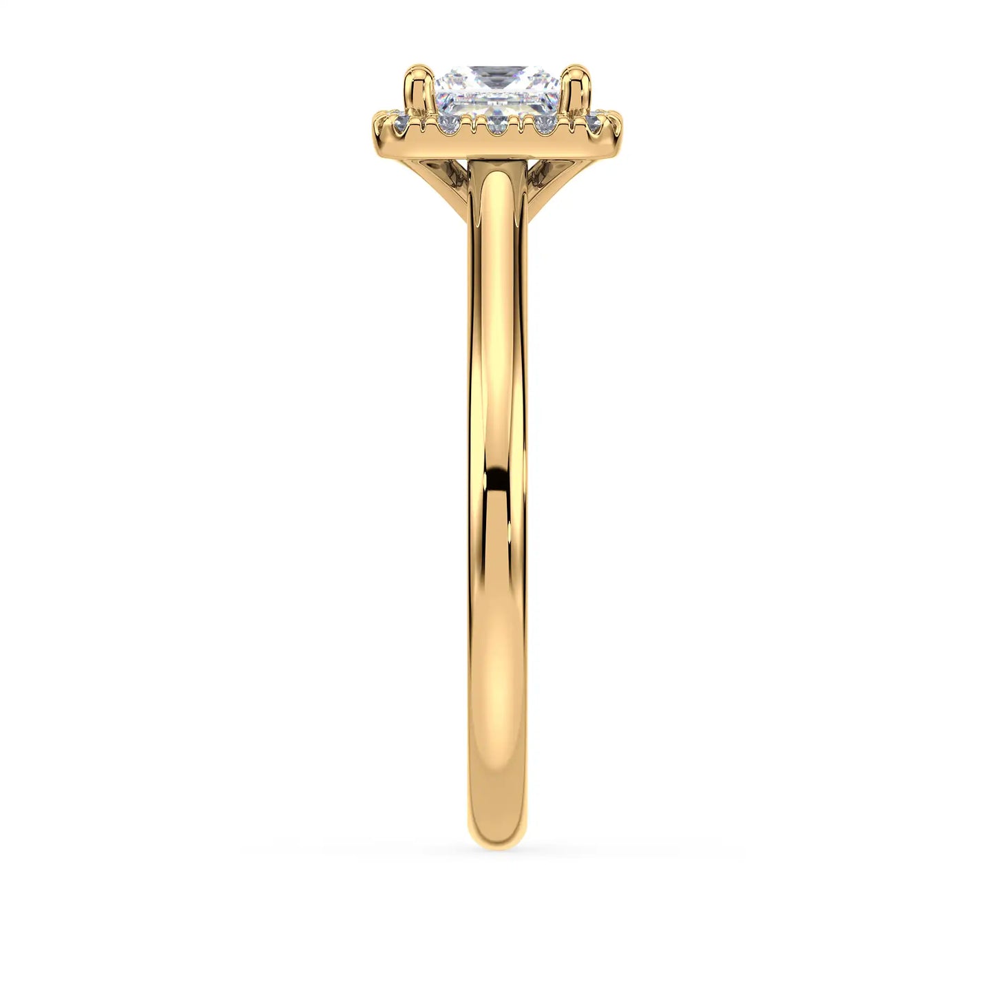 Solitaire Halo Ring - Princess