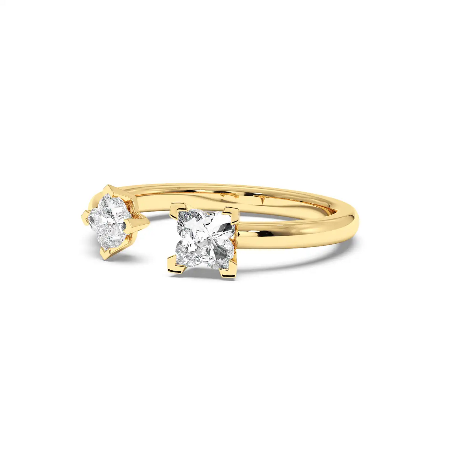 Two Stone Ring - Floral