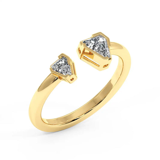 Two Stone Coffin Ring