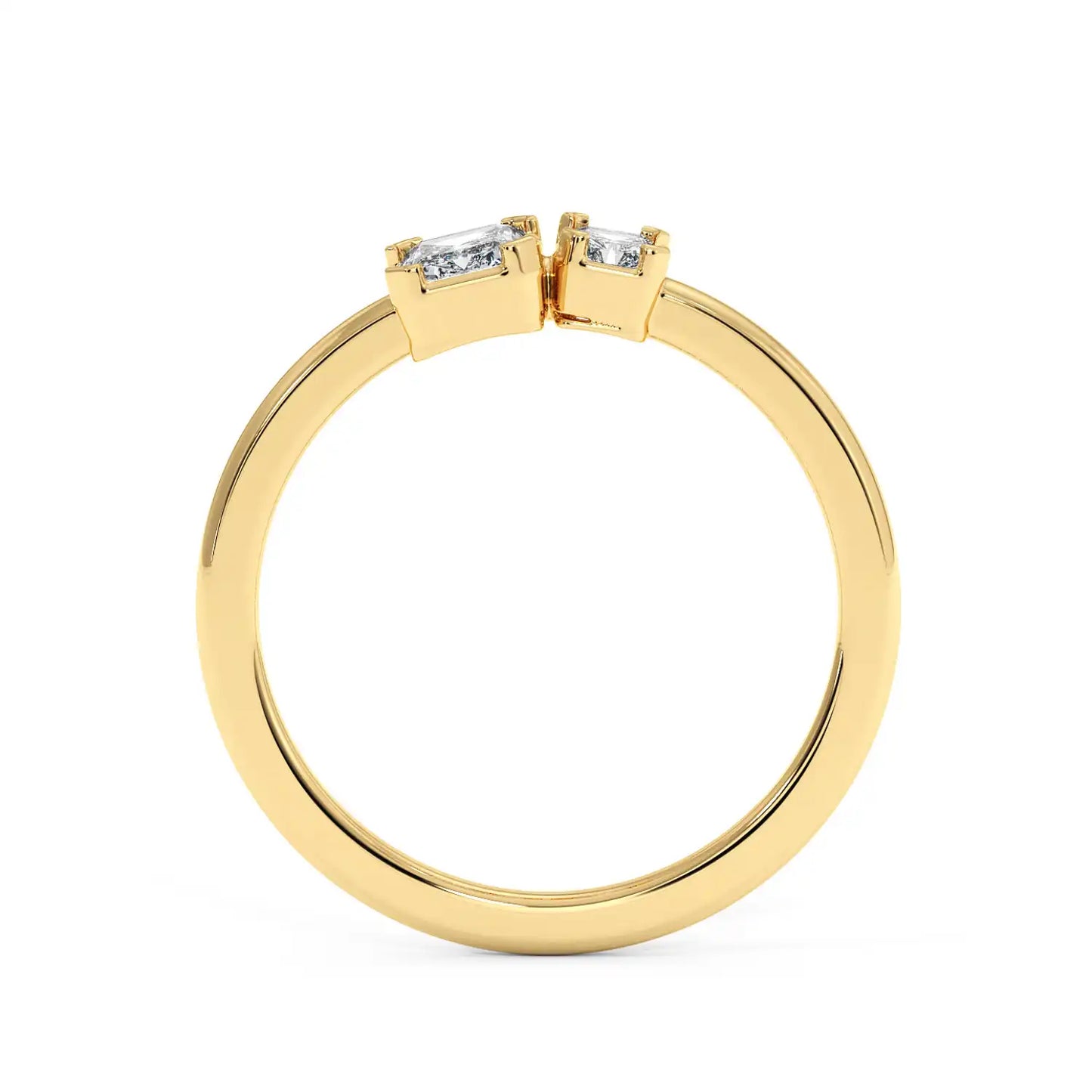 Two Stone Ring - Radiant