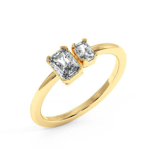 Two Stone Radiant Ring