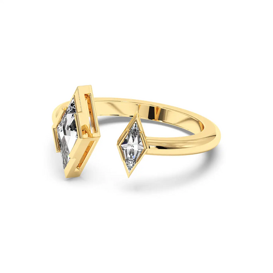 Two Stone Ring - Lozenge