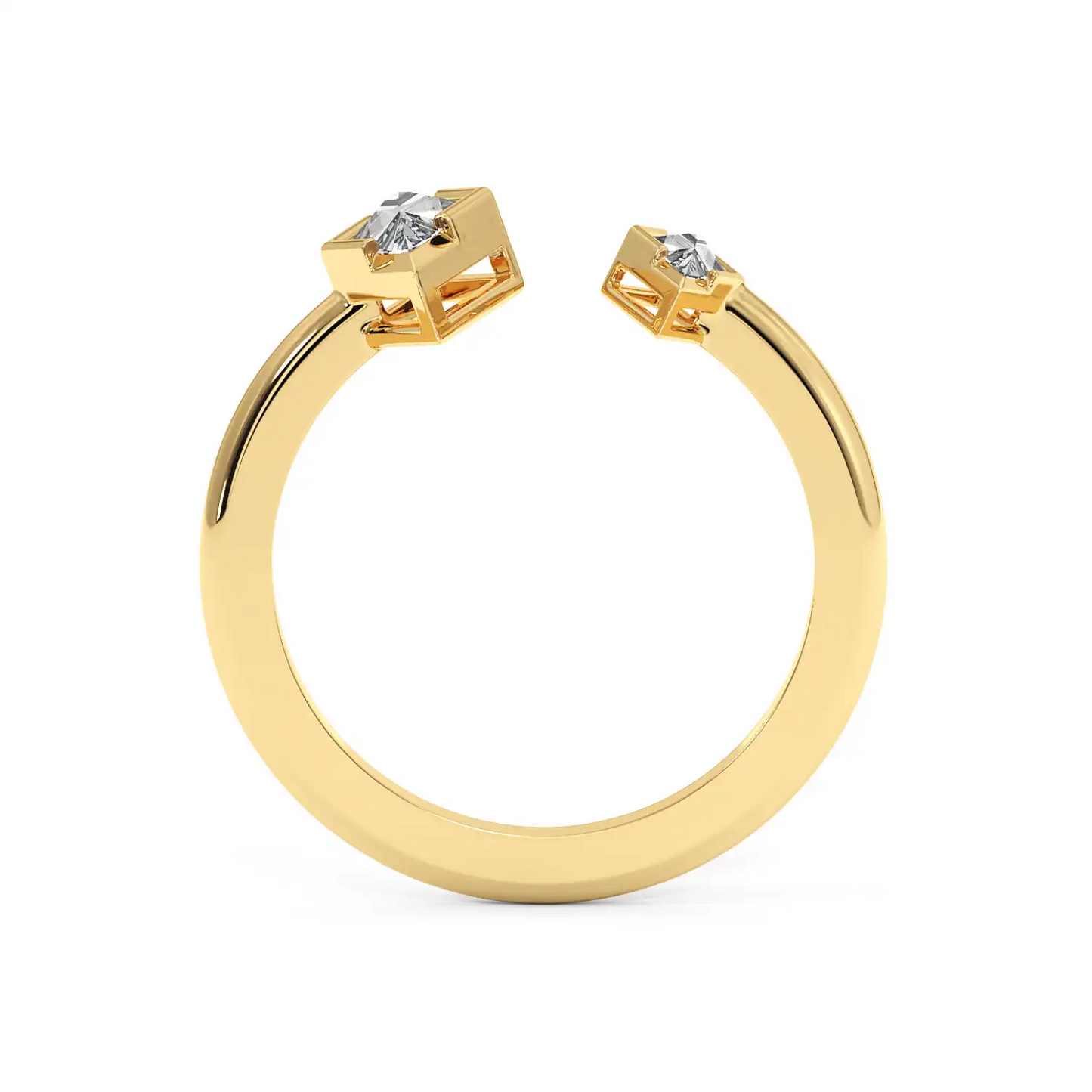 Two Stone Ring - Lozenge