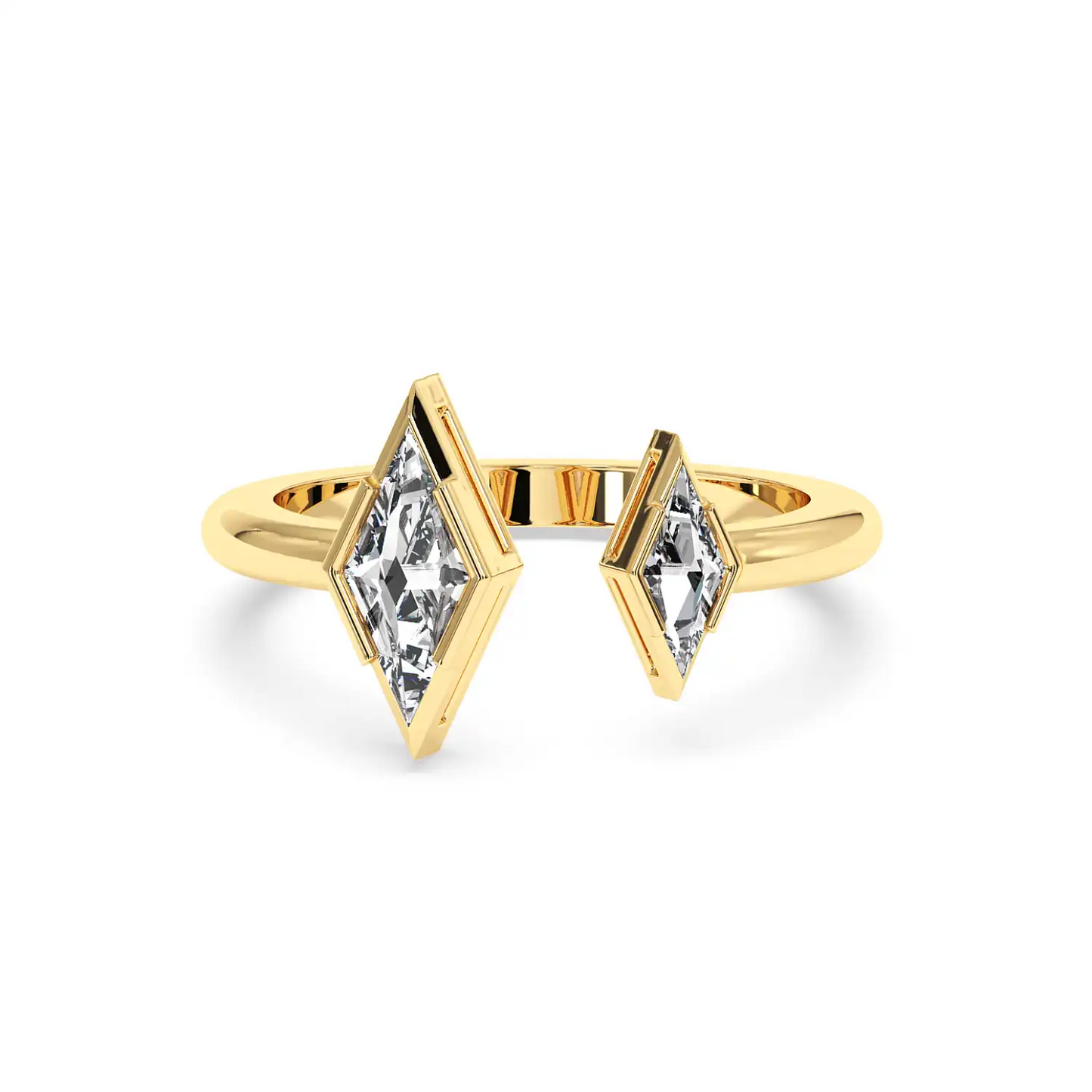 Two Stone Ring - Lozenge
