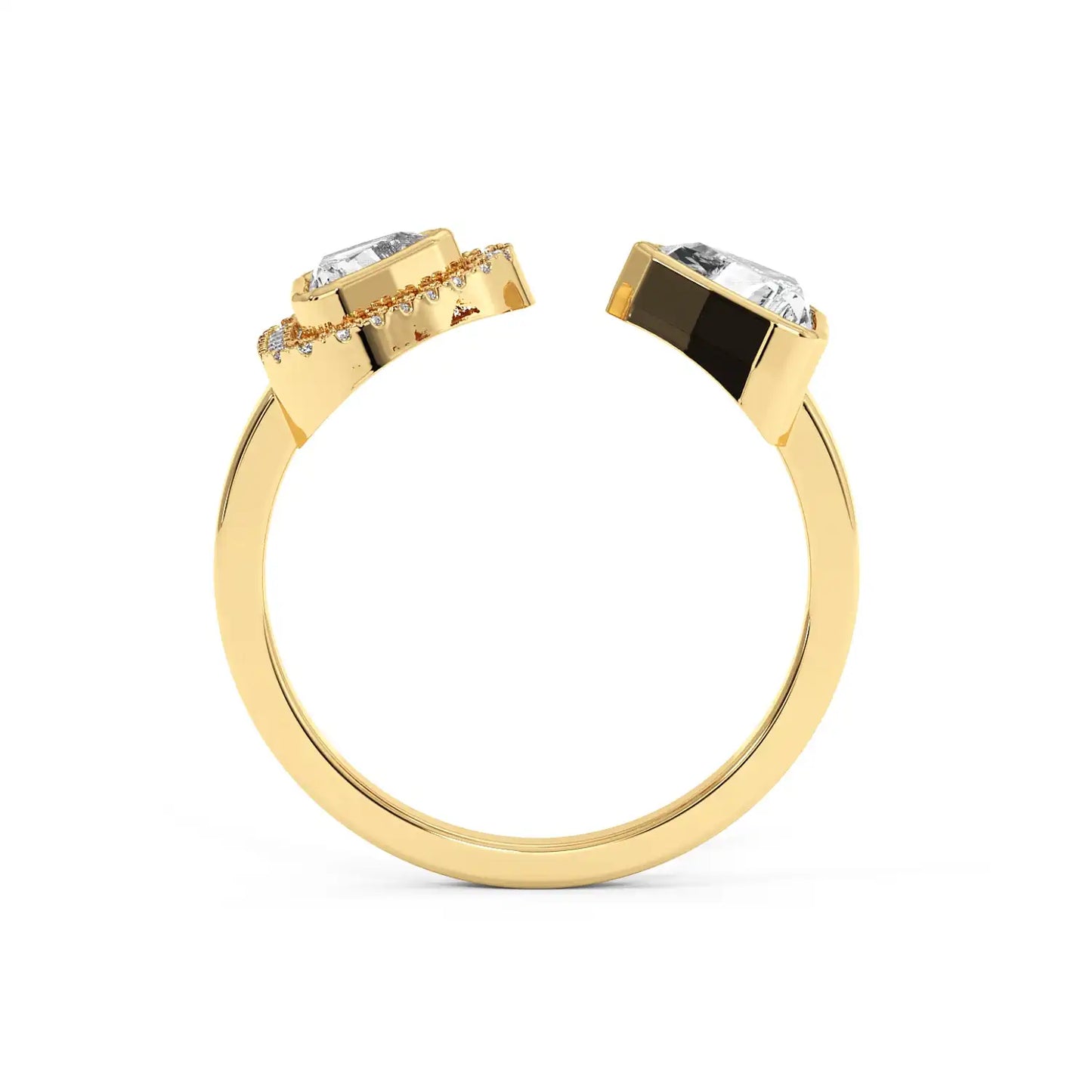 Two Stone Ring - Trillion