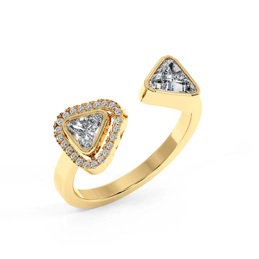 Two Stone Trillion Ring