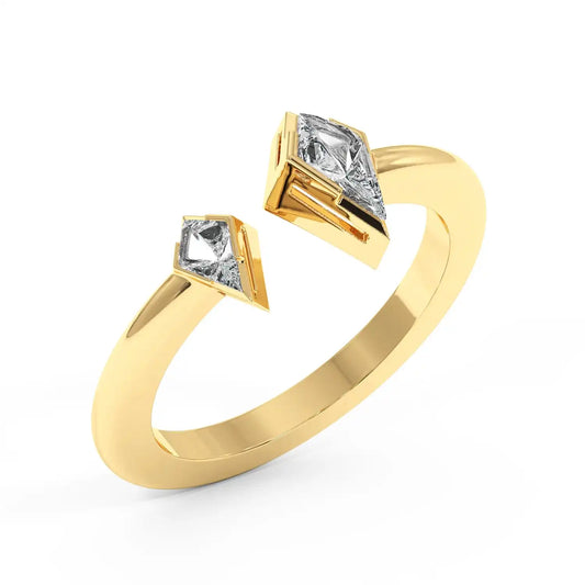 Two Stone Kite Ring