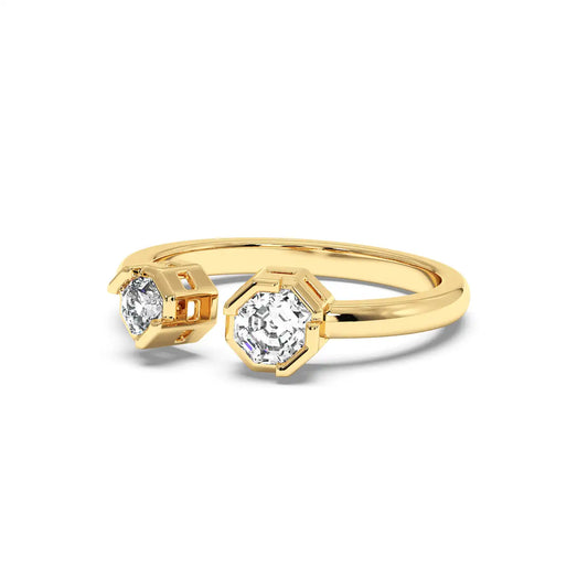 Two Stone Ring - Octagon