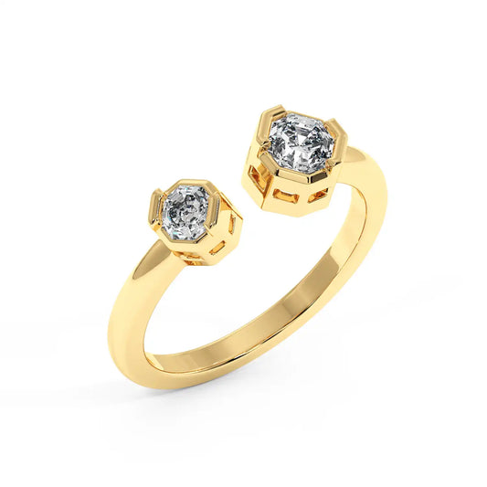 Two Stone Octagon Ring