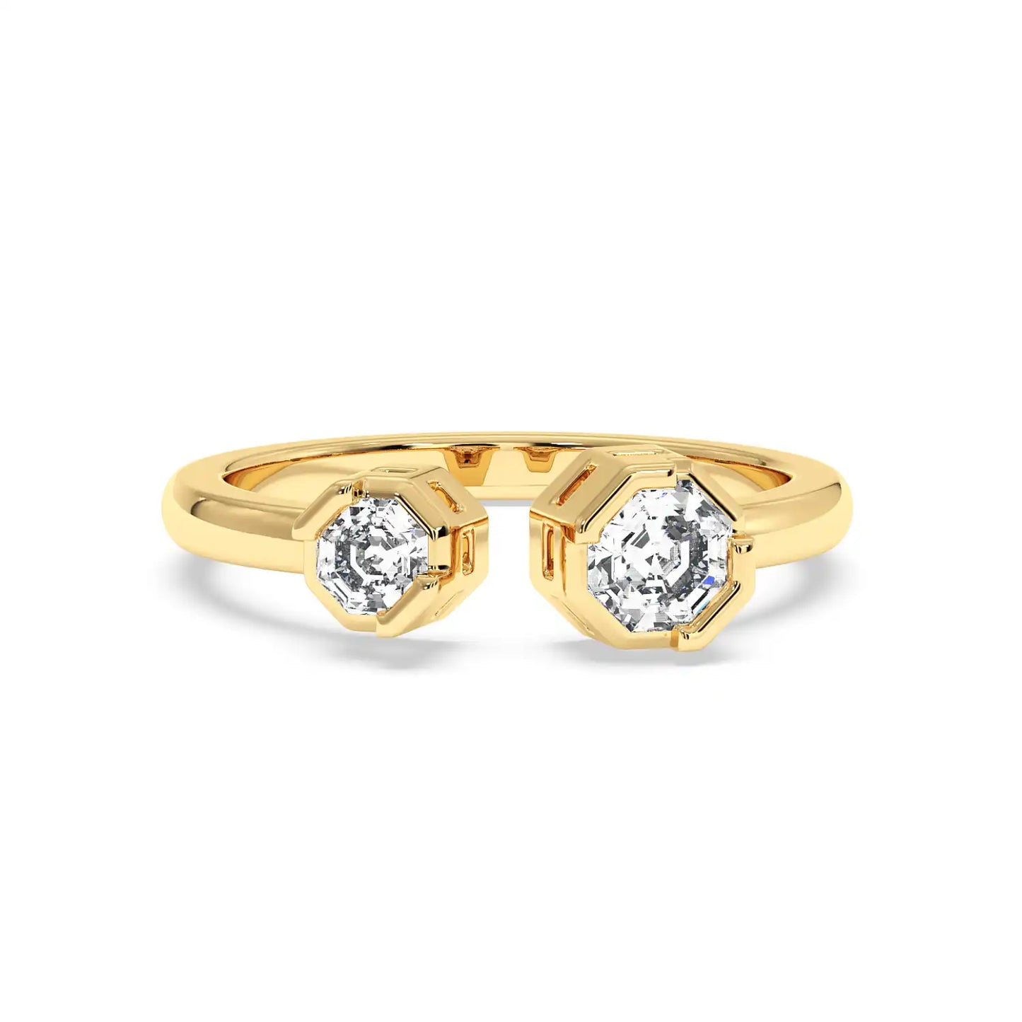 Two Stone Ring - Octagon