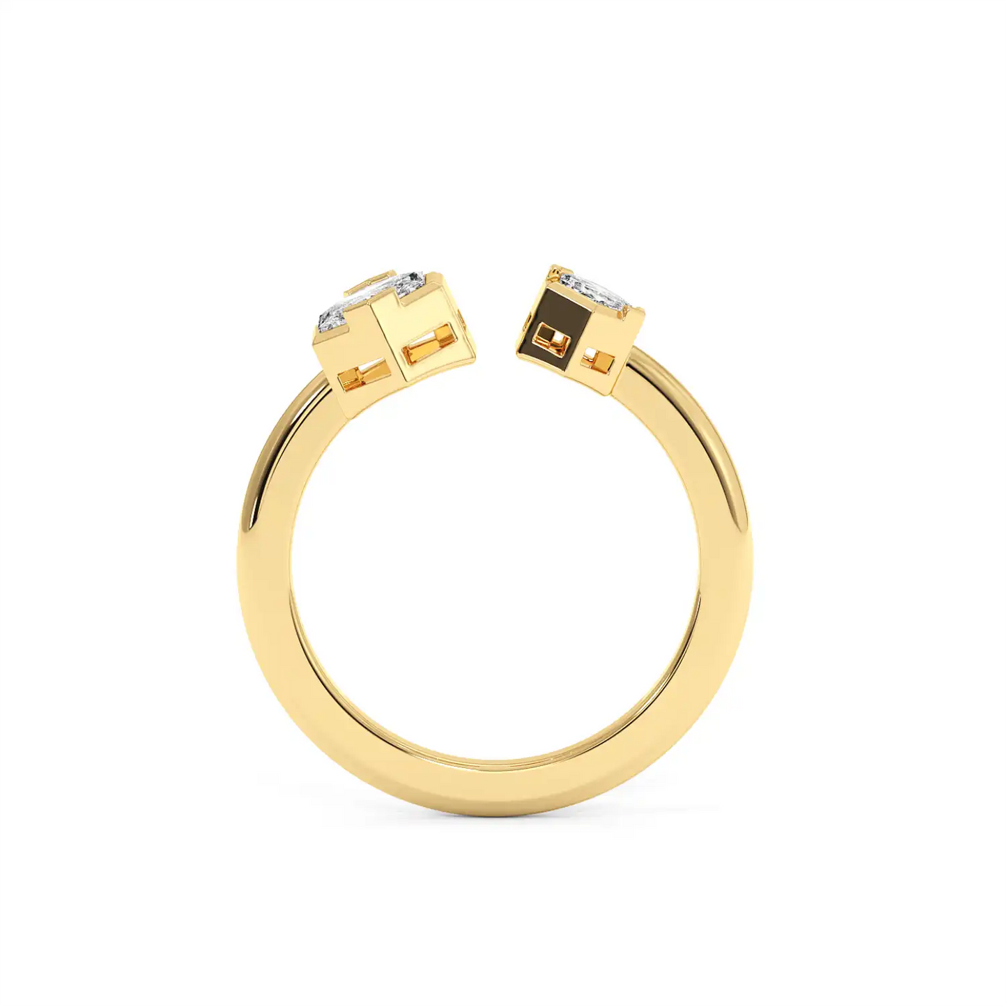 Two Stone Ring - Hexagon