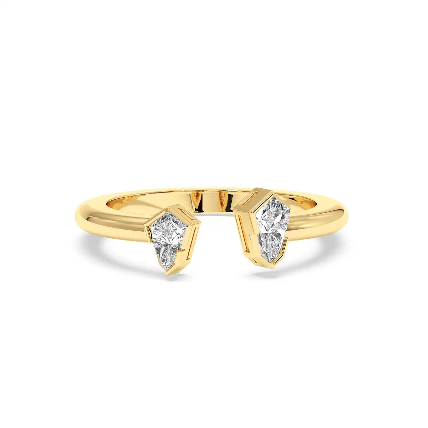 Two Stone Ring - Shield