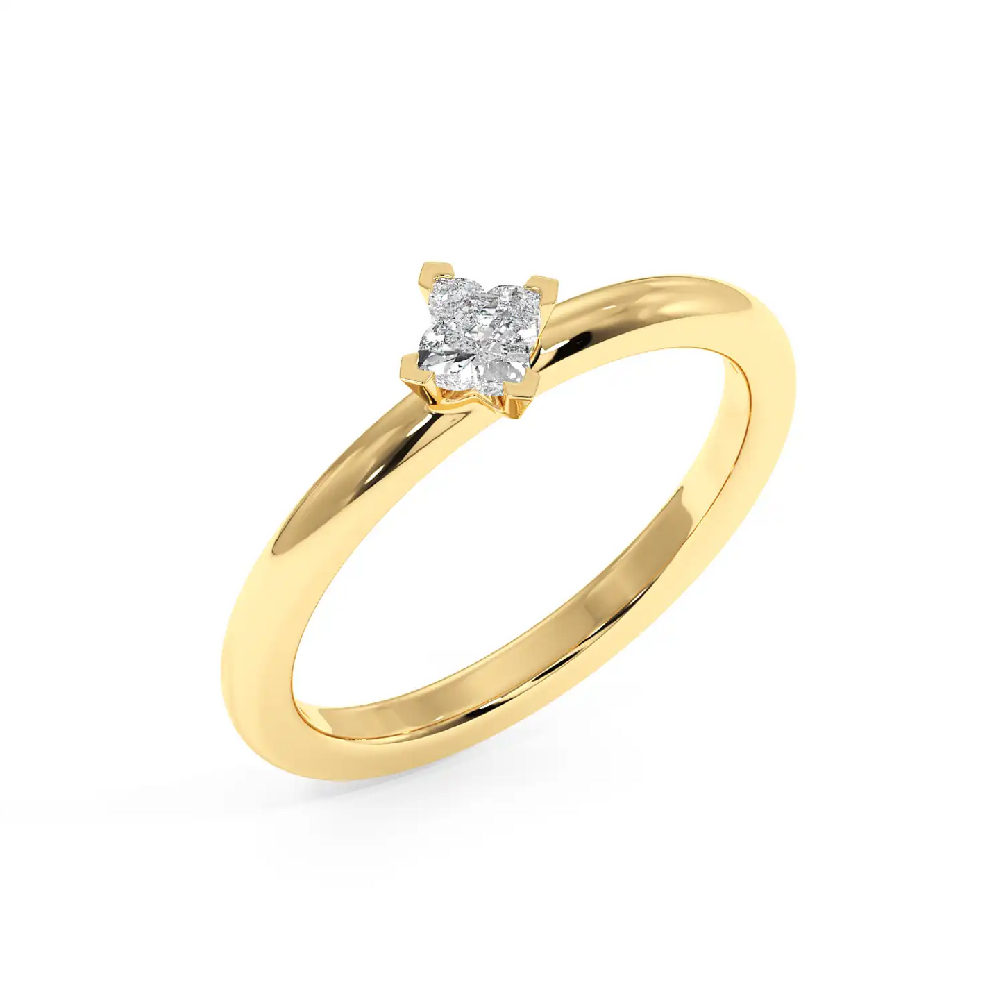 Solitaire Ring - Floral