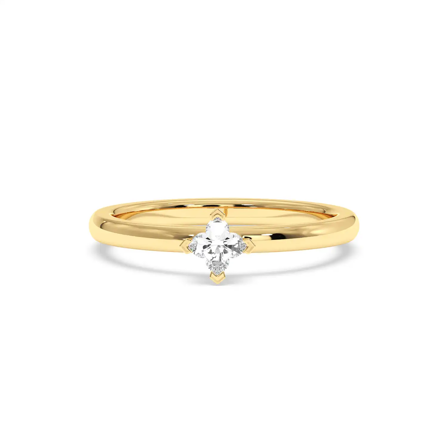 Solitaire Ring - Floral