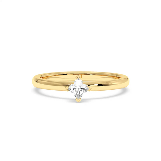 Solitaire Ring - Floral