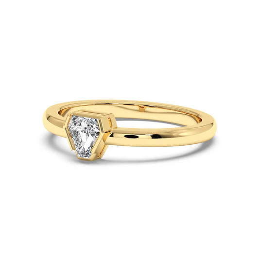 Bezel Set Coffin Ring