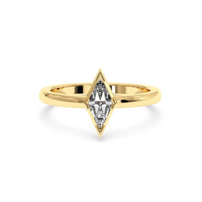 Bezel Set Lozenge Ring