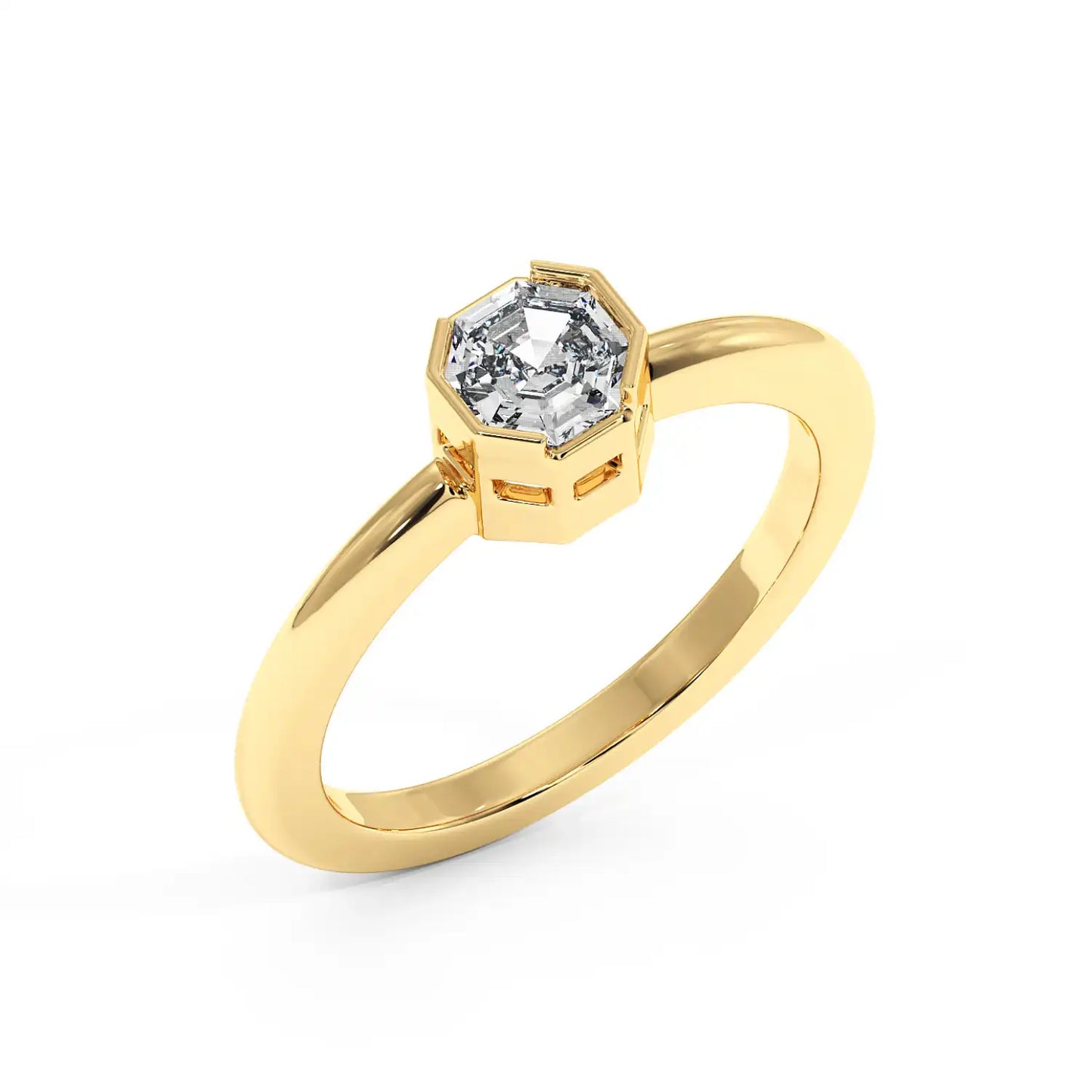 Solitaire Ring - Octagon
