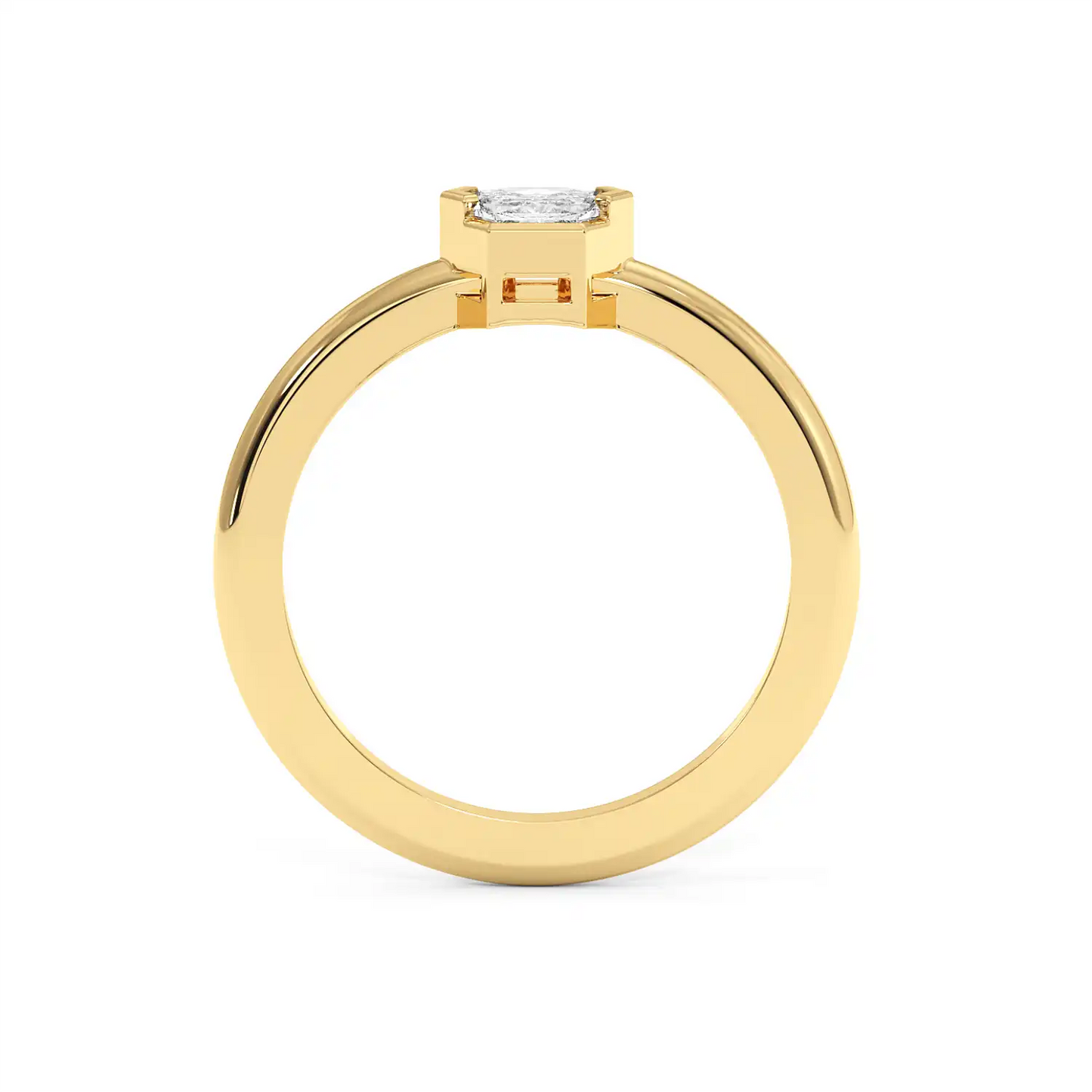Solitaire Ring - Hexagon