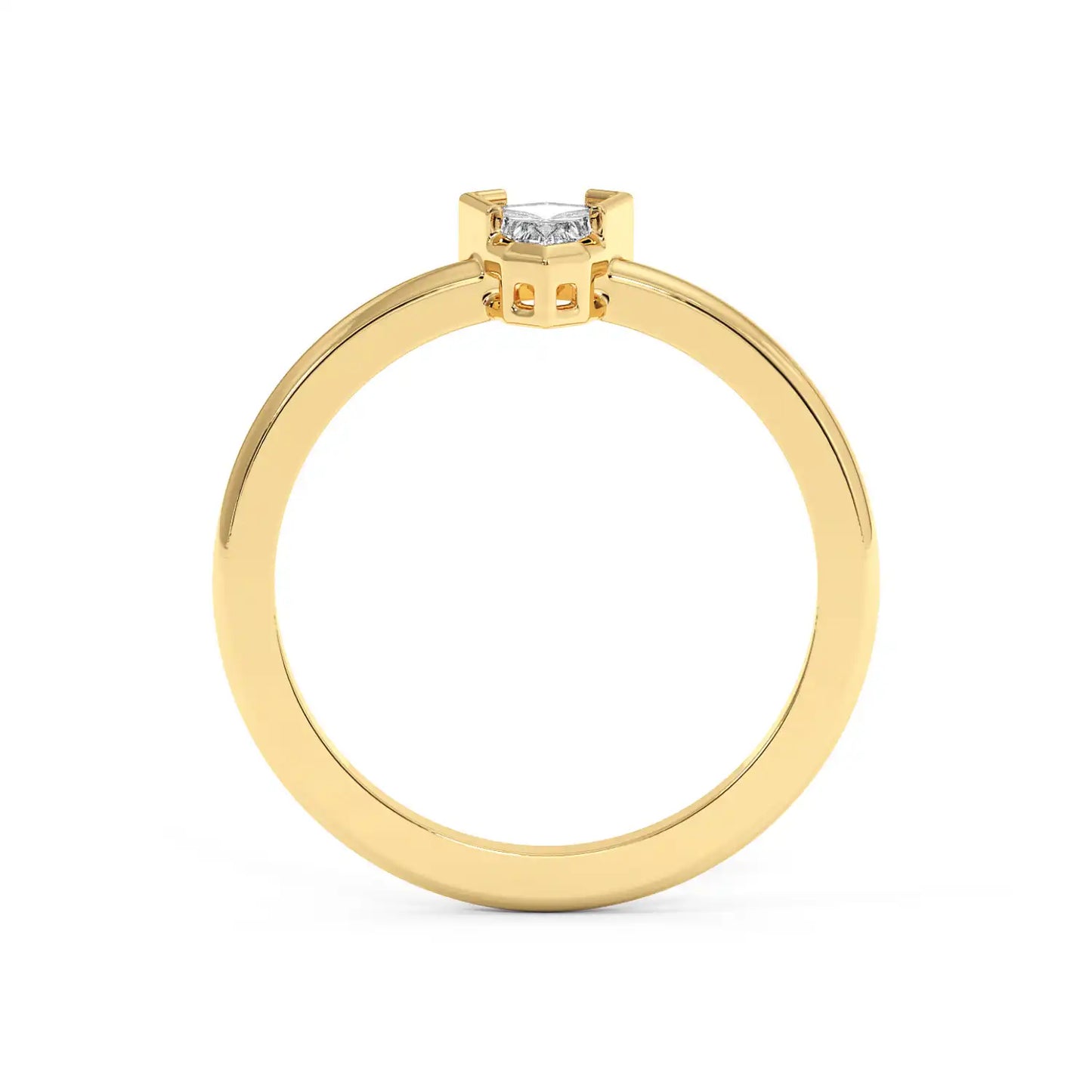 Solitaire Ring - Shield