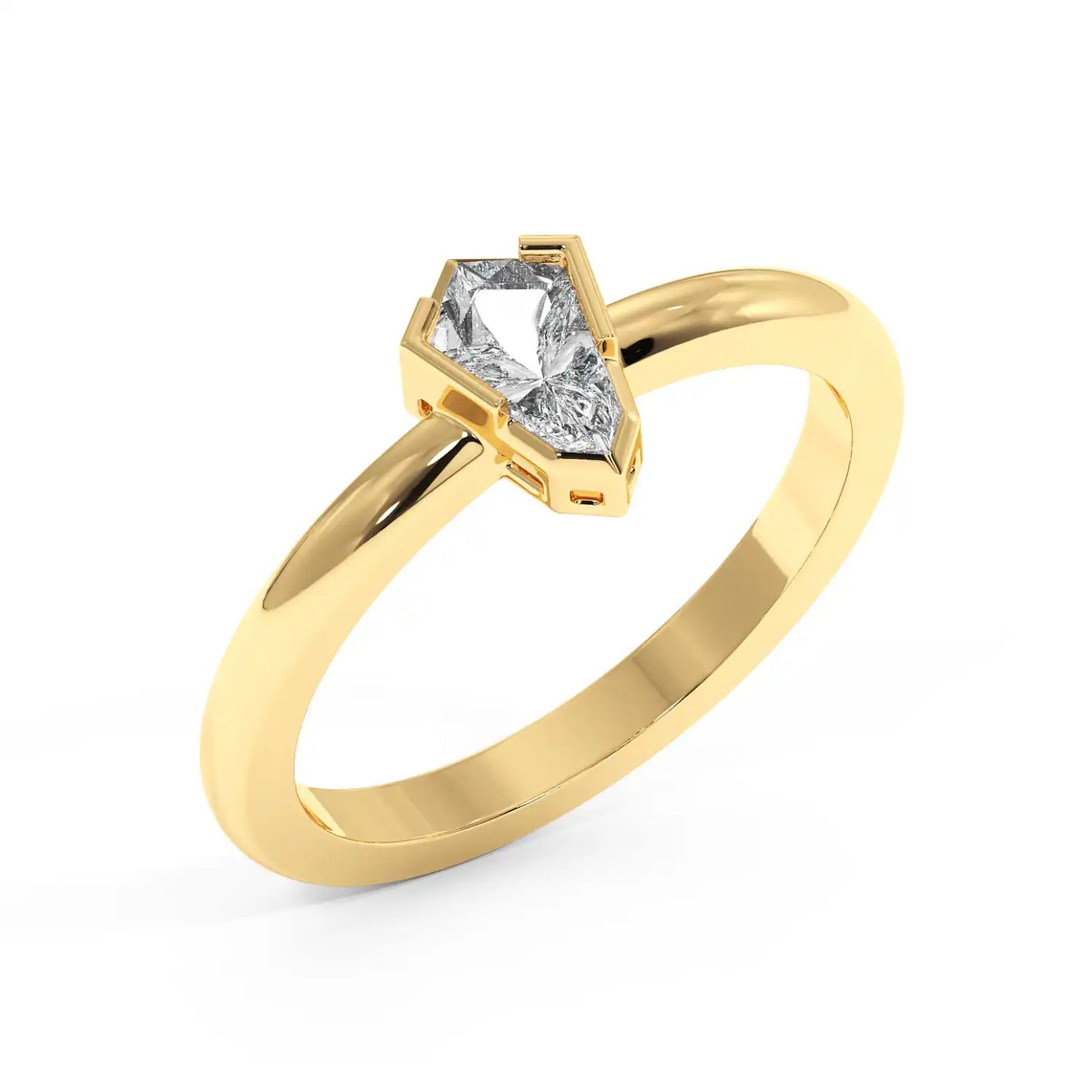 Solitaire Ring - Shield
