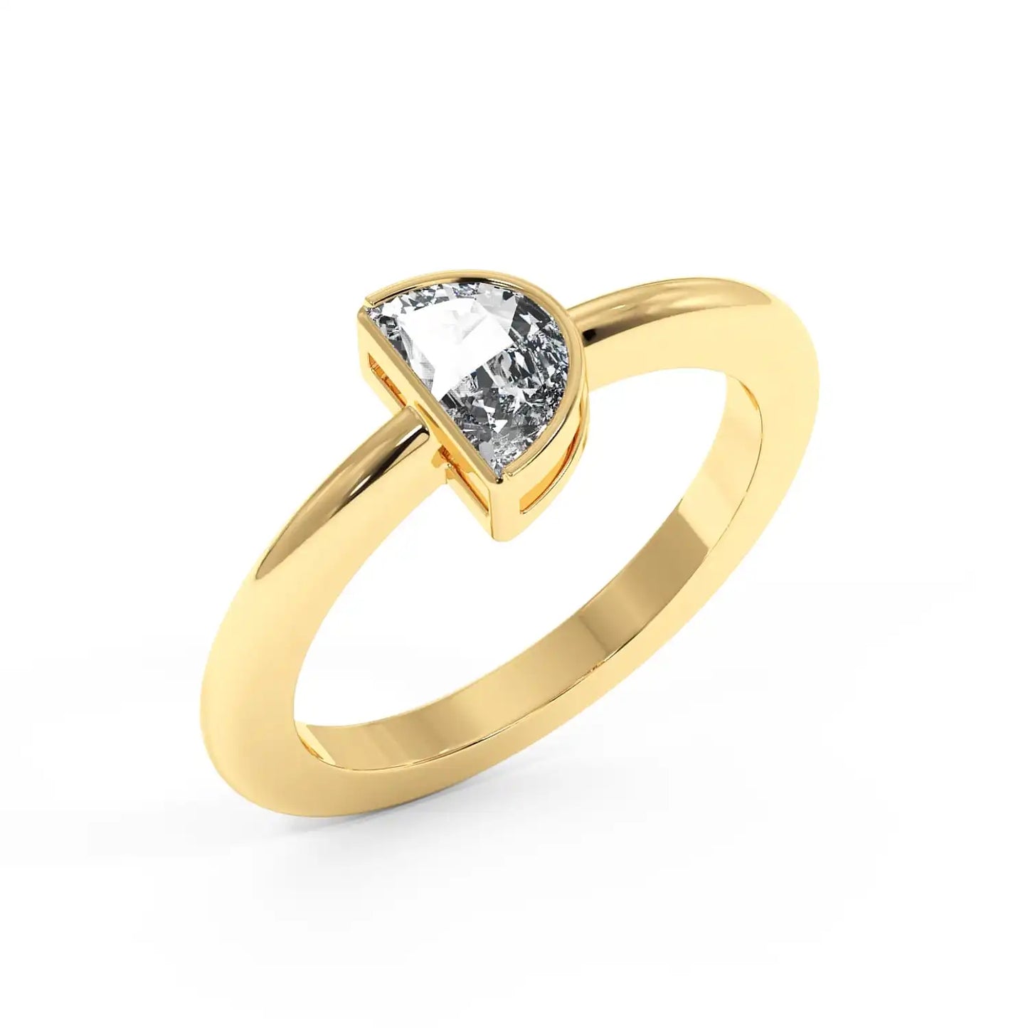 Solitaire Ring - Halfmoon