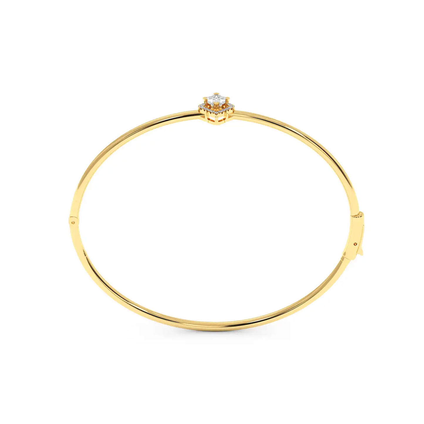 Solitaire Halo Bracelet - Floral