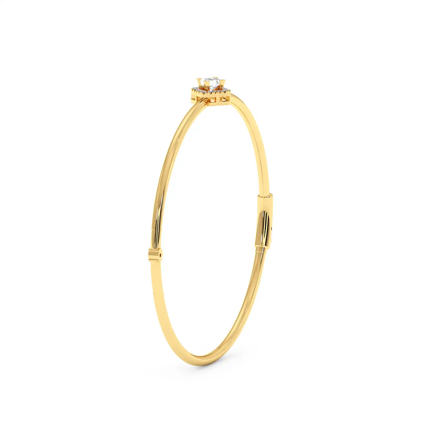 Solitaire Halo Bracelet - Floral