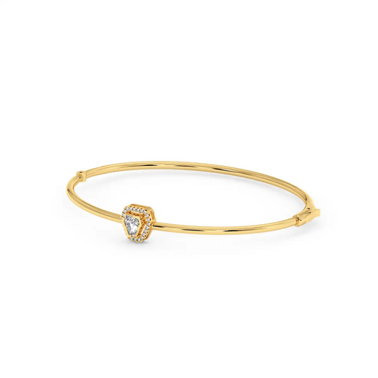 Solitaire Halo Bracelet - Coffin