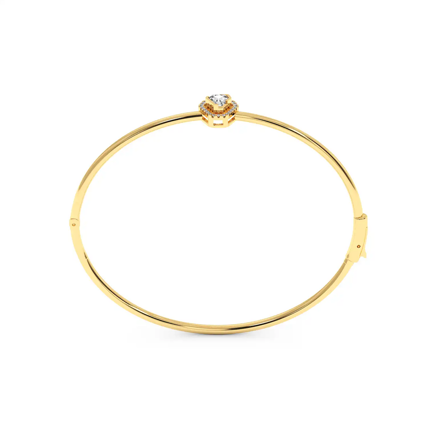 Solitaire Halo Bracelet - Coffin