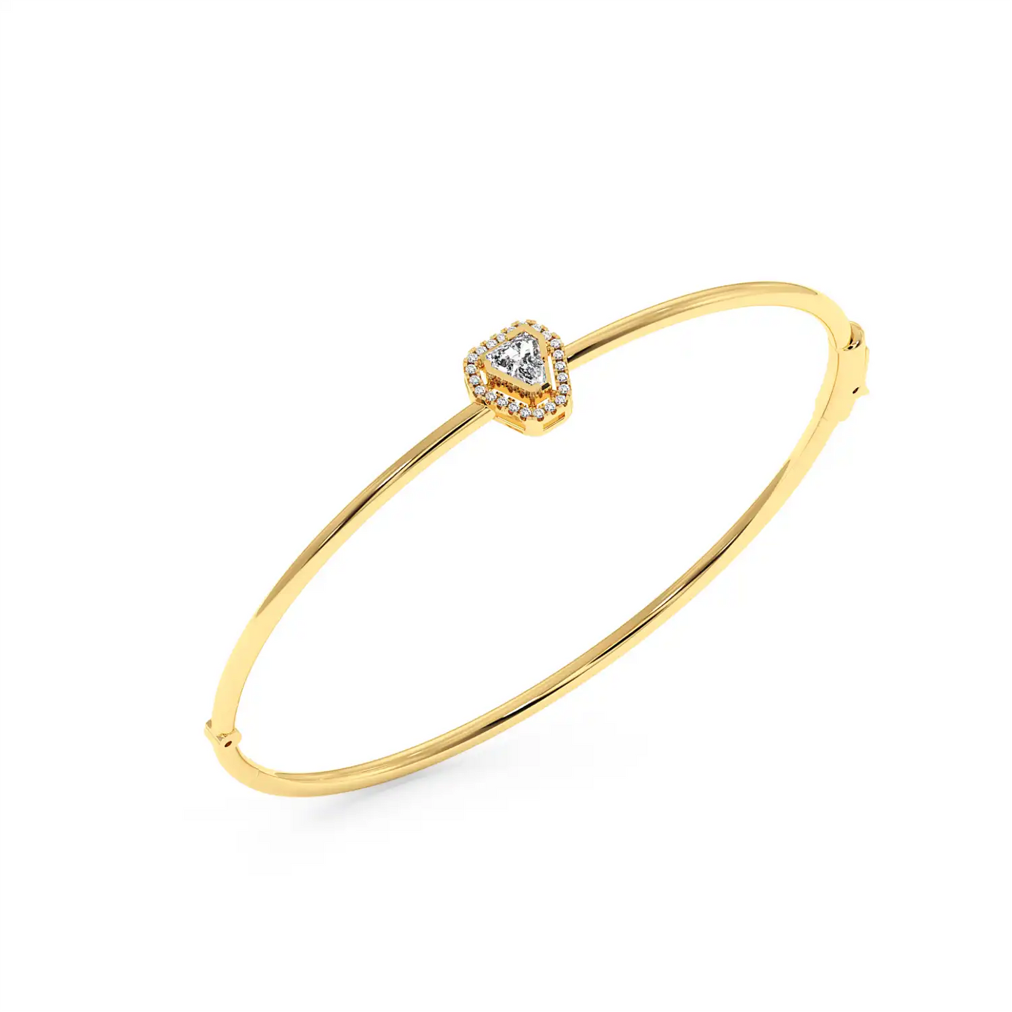 Solitaire Halo Bracelet - Coffin