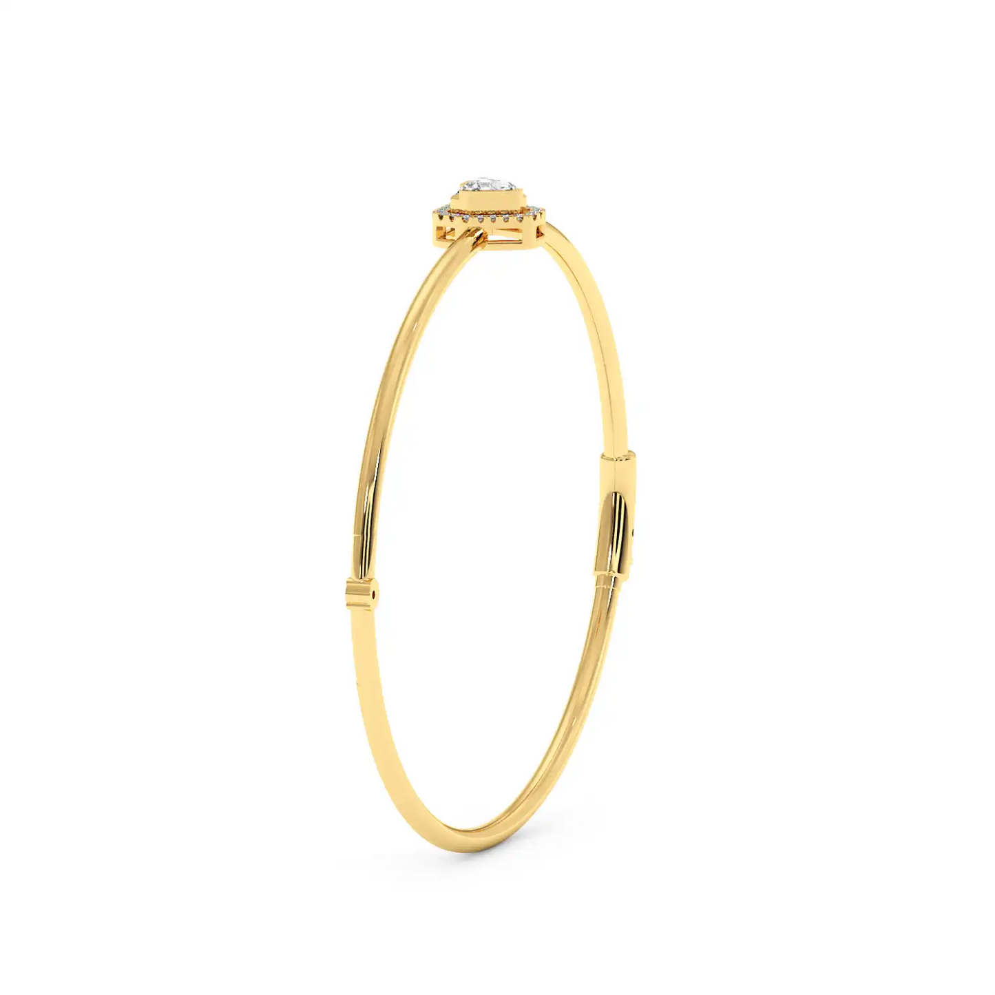 Solitaire Halo Bracelet - Coffin