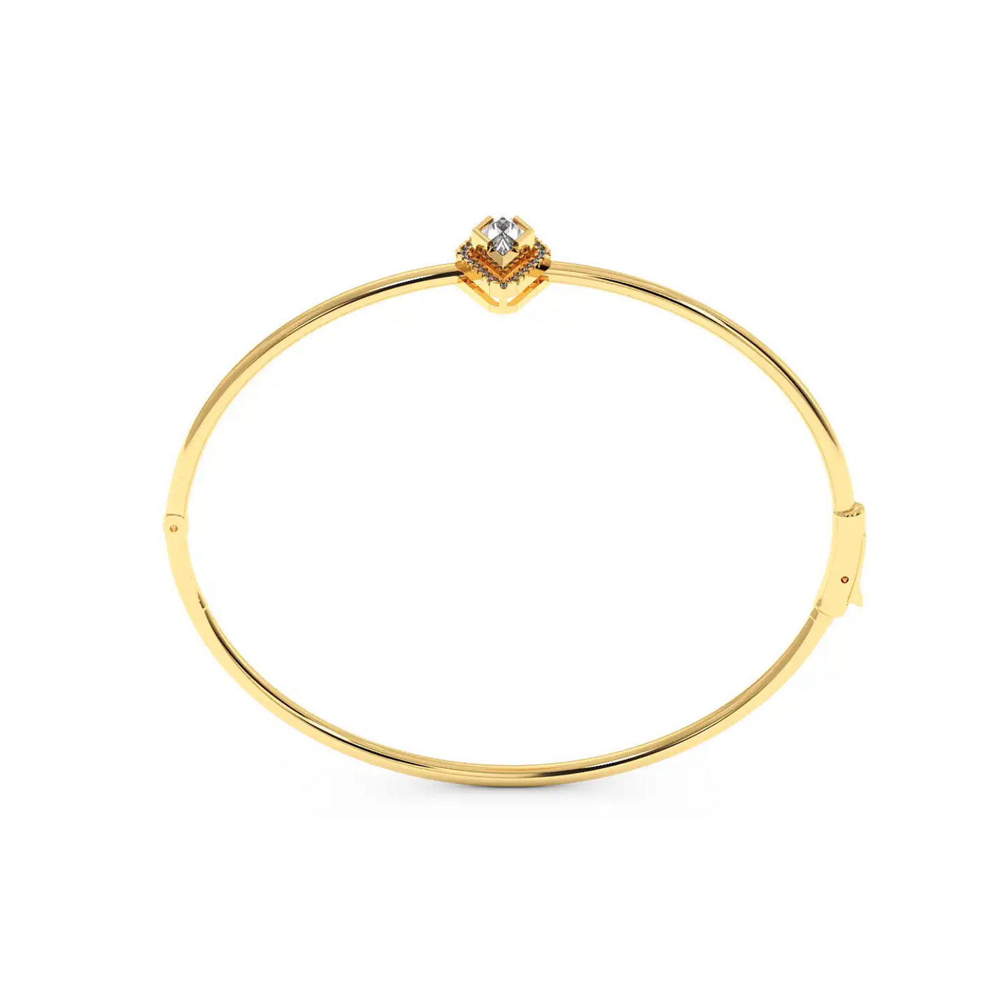 Solitaire Halo Bracelet - Lozenge