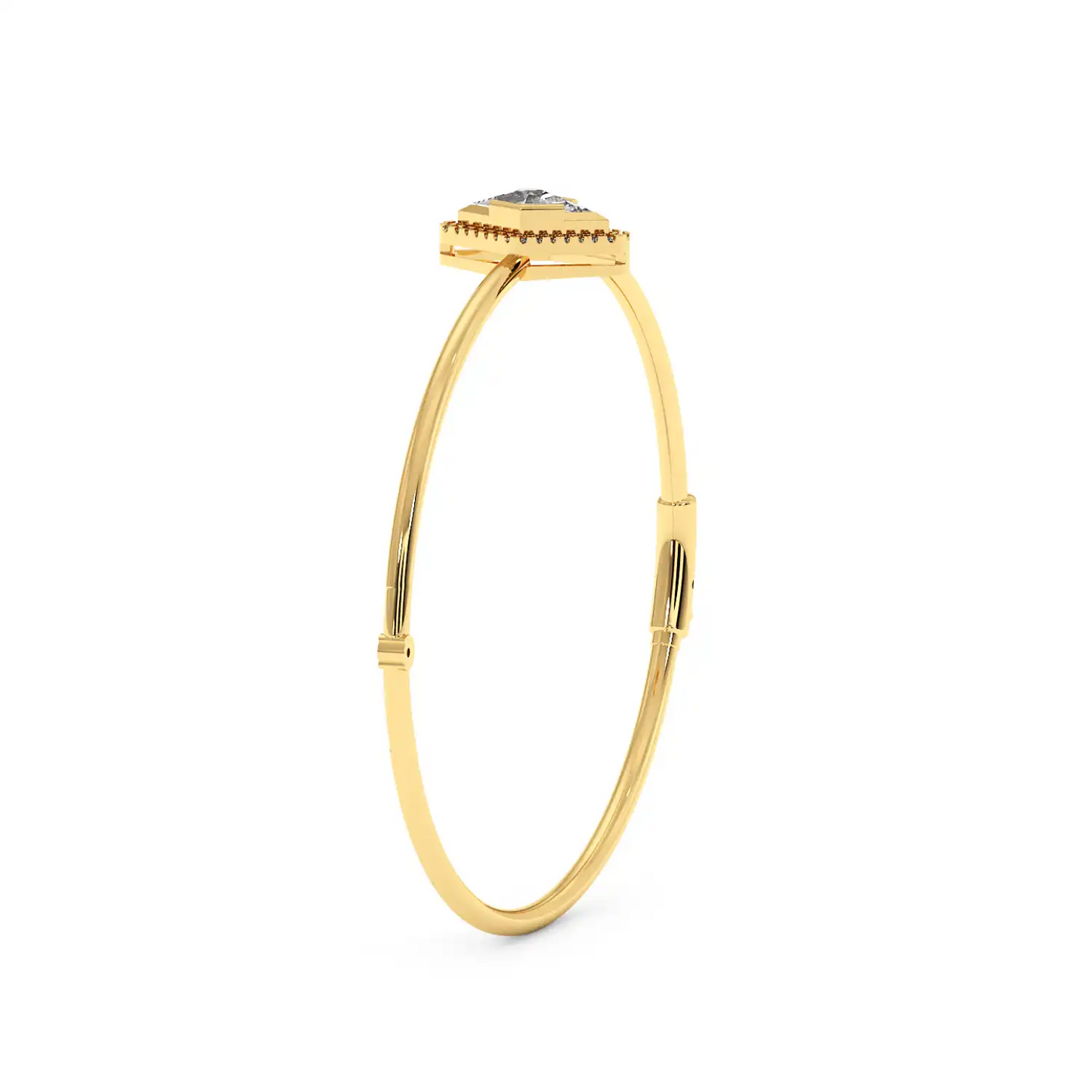 Solitaire Halo Bracelet - Lozenge