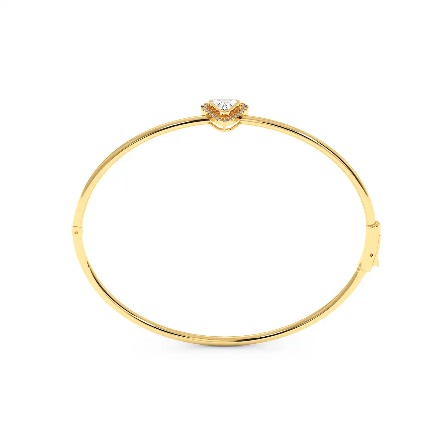 Solitaire Halo Bracelet - Trillion