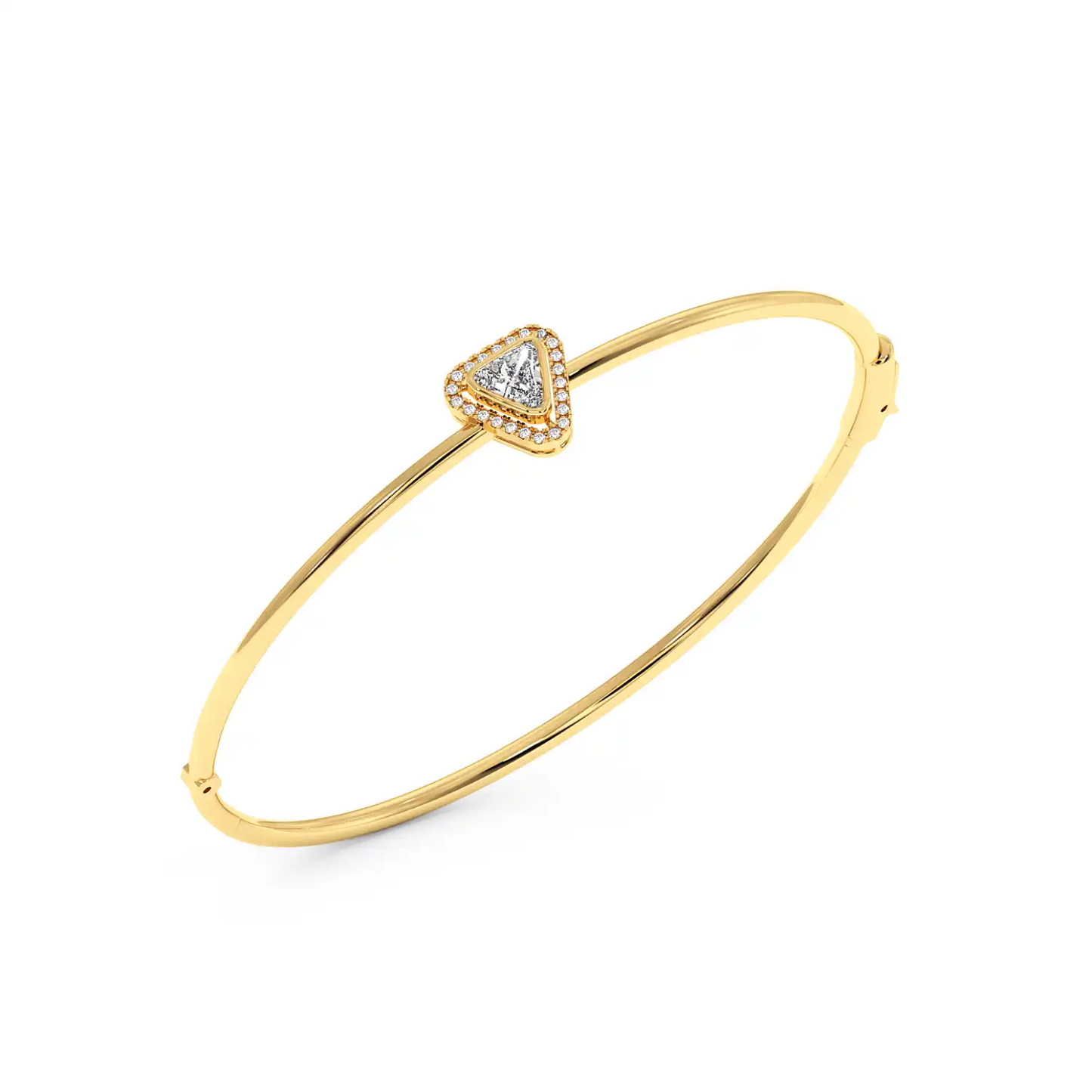 Solitaire Halo Bracelet - Trillion