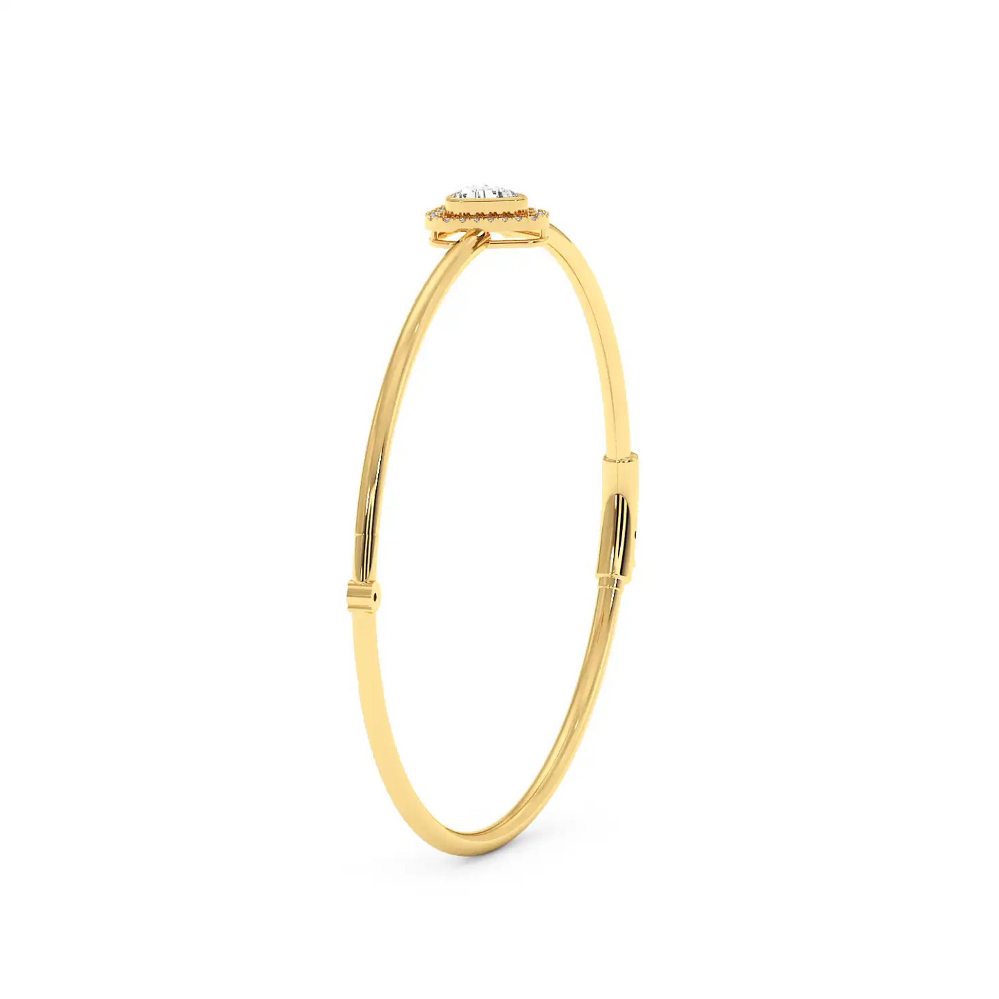 Solitaire Halo Bracelet - Trillion