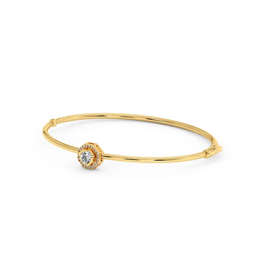 Solitaire Halo Bracelet - Octagon