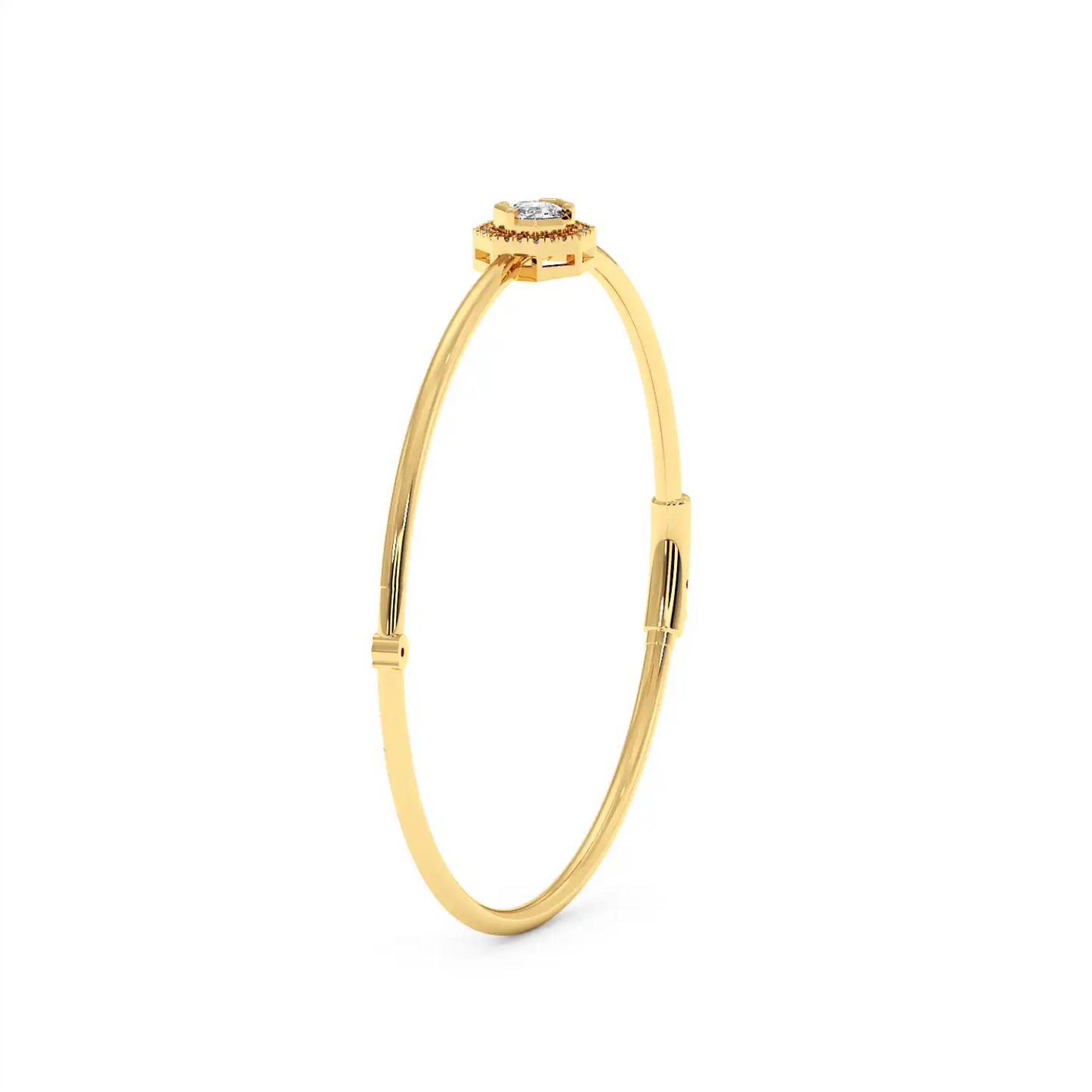 Solitaire Halo Bracelet - Octagon