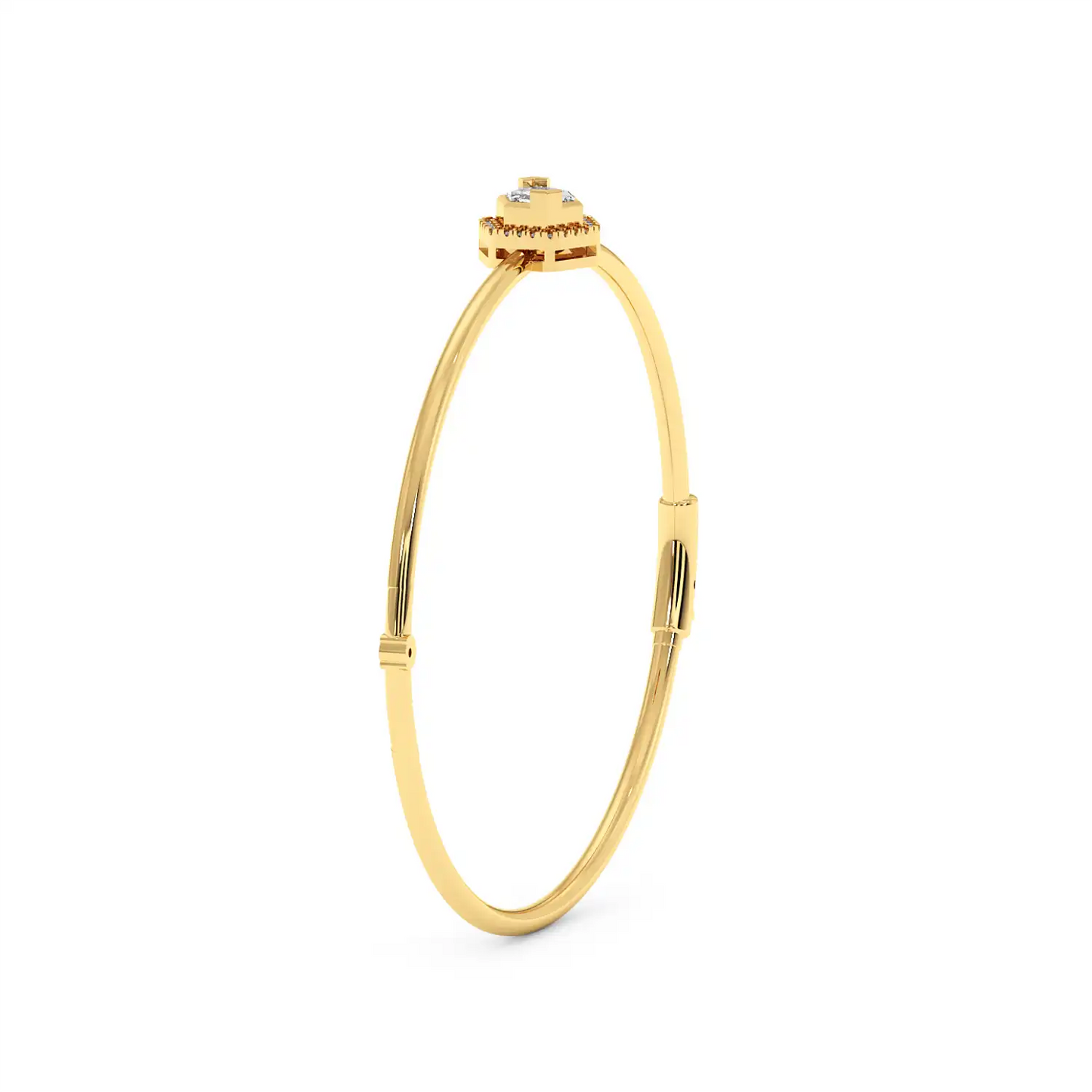 Solitaire Halo Bracelet - Hexagon